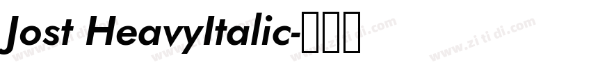 Jost HeavyItalic字体转换